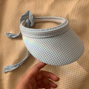 Blue gingham visor 🌤